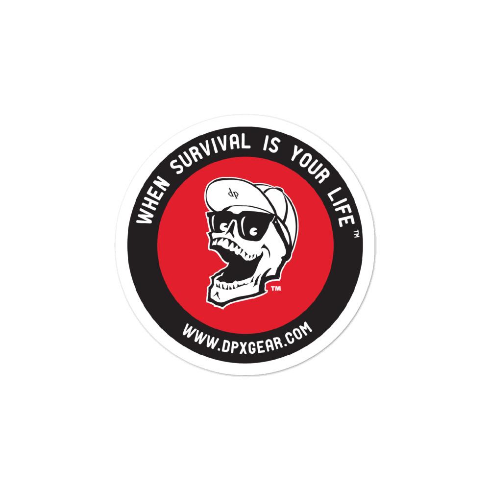 DPx Gear Slogan Red and Black Sticker - DPx Gear Inc.