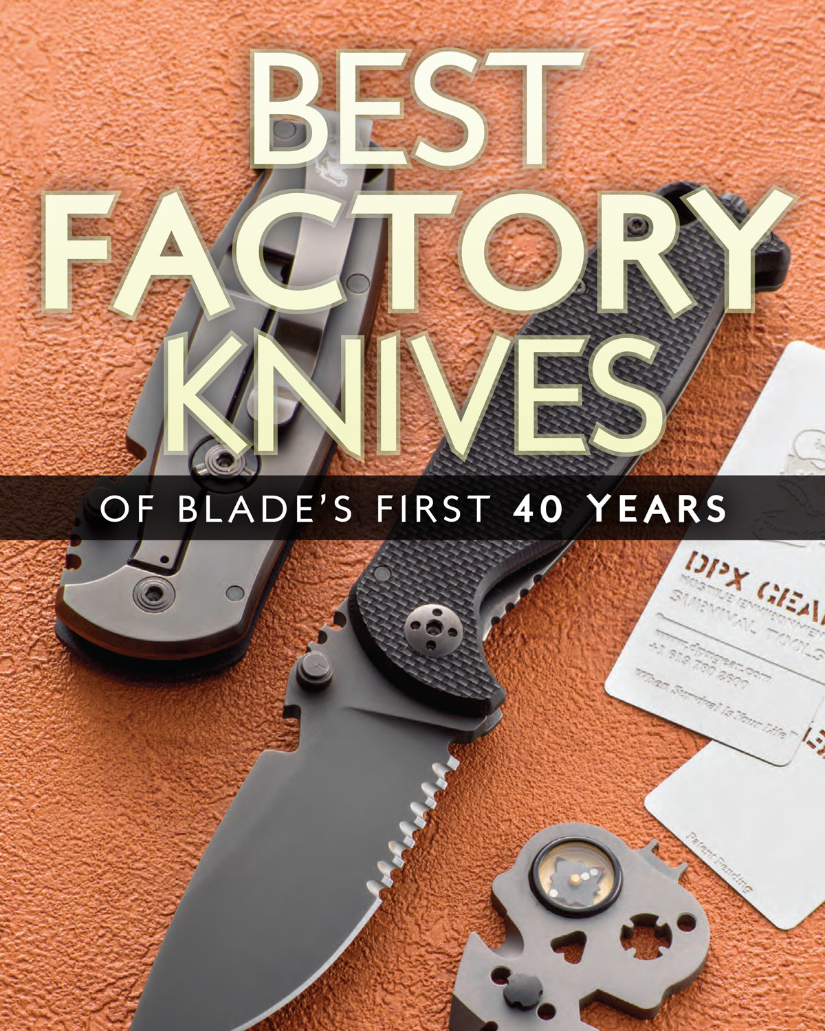 DPx HEST/F Triple Black Makes Cover of BLADE's Best Factory Knives eBook